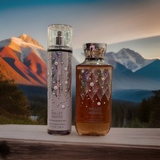 NEW Bath  Body Works Ballet Nights Fine Fragrance Mist  Shower Gel Set Of 2