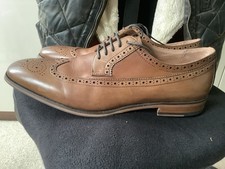 Chaussures Derbies Homme Bertie Vintage - Cuir Bordeaux - Pointure 43 - Made In England - Occasion