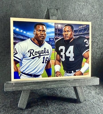 Bo Jackson 2025 AI Trading Cards #21SP Auto by Artist 5/499 Royals Raiders