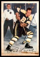 1953-54 PARKHURST HAL LAYCOE  BRUINS #87 VG+ 2 STAPLER HOLES TRACE OF RUST