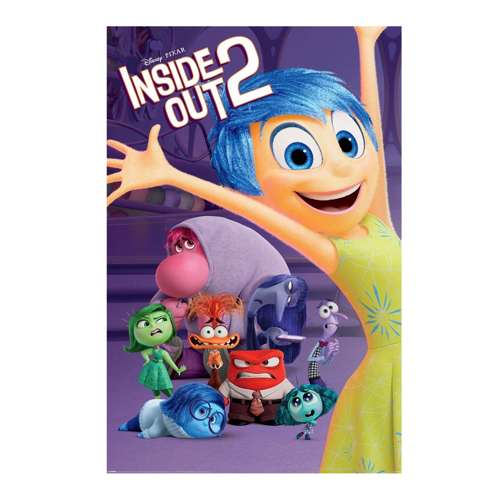 Disney Inside Out 2 Poster 61x91.5cm 24x36in King Size Movie Art Print New