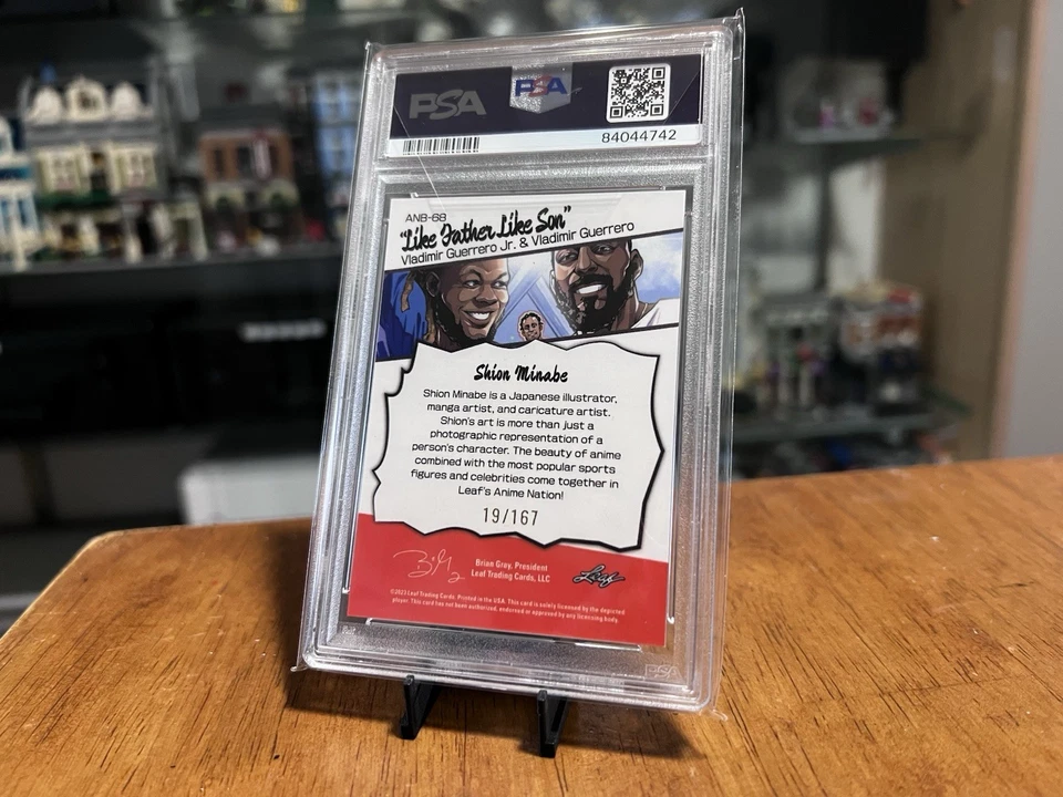 PSA 10 Leaf Web Exclusives /167 Vladimir Guerrero Jr #68 Anime Nation Blue Jays - Image 2 of 2