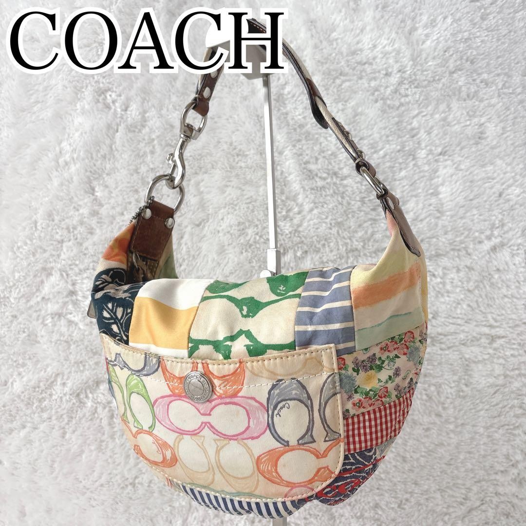 COACH Patchwork Hobo One Shoulder Bag Multi Color… - image 1