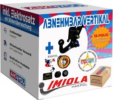 IMIOLA AHK für Volvo XC60 ab 17 vert. abnehmbar + 13-pol ES ABE