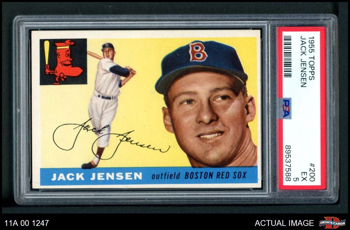 1955 Topps #200 Jackie Jensen Red Sox PSA 5 - EX