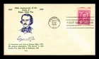 US COVER EDGAR ALLAN POE FIRST DAY ISSUE SCOTT 986 GRANDY CACHET ADDRESSED