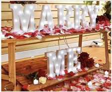 Marry Me Light up Letters Proposal Decorations, Marry Me Sign with LED