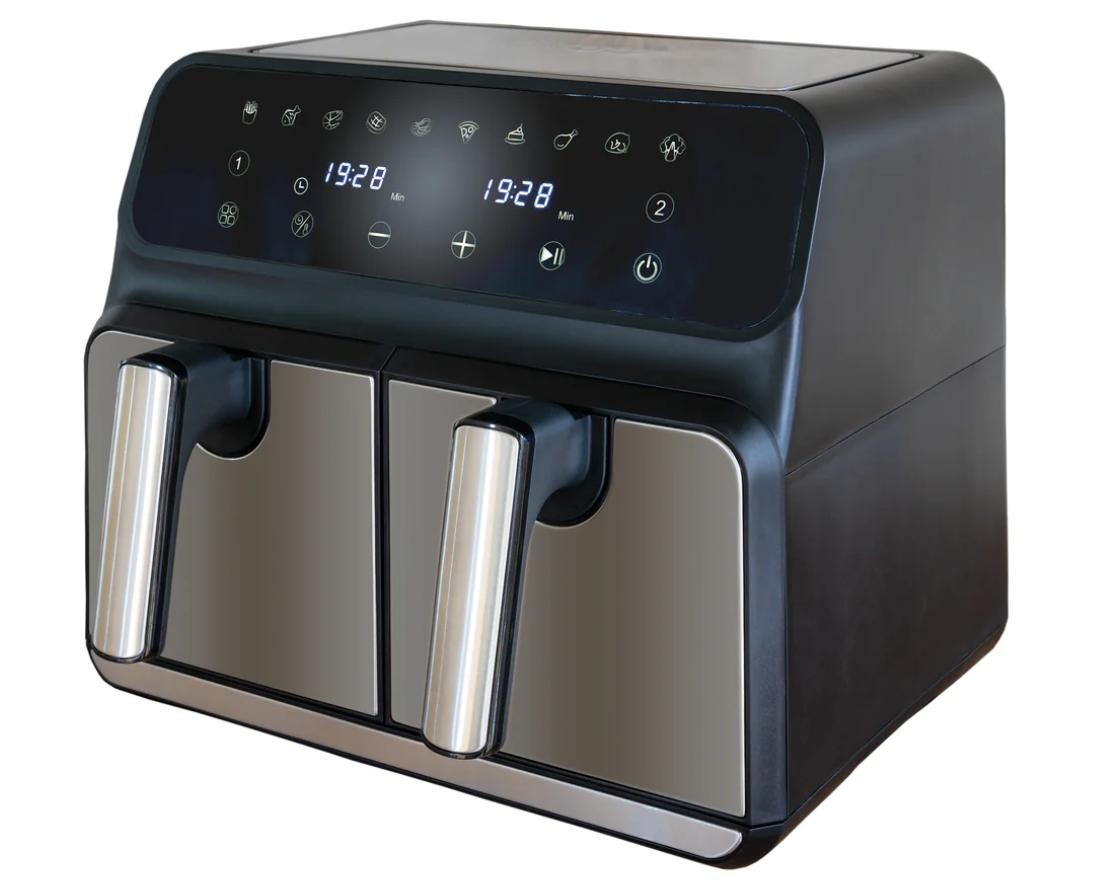 Unold 58685 fryer Double 8 L Stand-alone 1700 W Hot air fryer Black, Grey