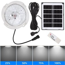 LED Solar Ceiling Light Dimmable Outdoor Indoor Pendant Security Flood Lamp