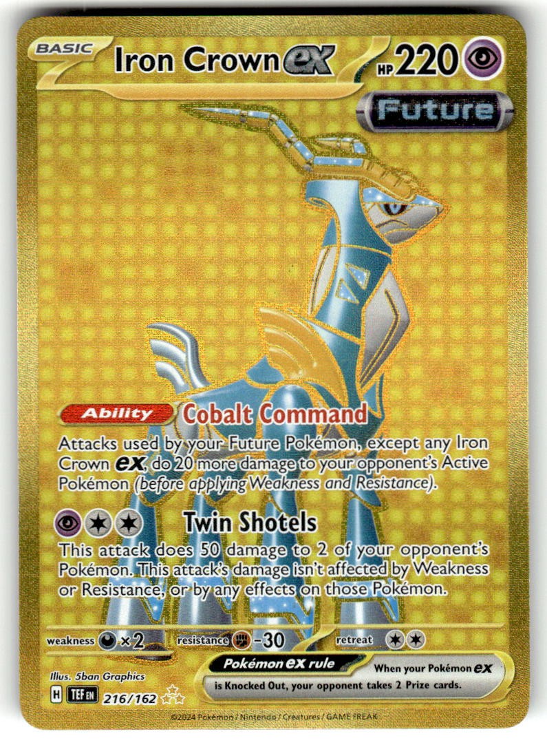 Iron Crown ex Holo Hyper Rare SV05: Temporal Forces 216/162 NM