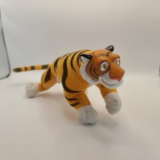 Vintage 90's Disney Aladdin Rajah Tiger Plush Hard Face Poseable Stuffed Animal