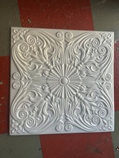 Piastrelle per Soffitto, Incolla, Fai da Te, Polistirolo, ASTANA 20" x 20" Bianco Set di 25