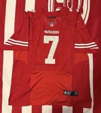Men  s San Francisco 49ers Red Colin Kaepernick Jersey Size 48 read description 