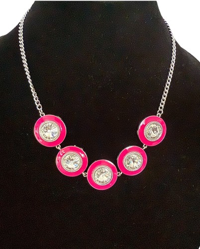 Paparazzi Malibu Pink Statement Necklace 18” - Picture 2 of 4