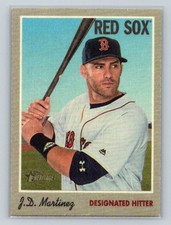 2019 Topps Heritage #10 J.D. Martinez 1970 Cloth Stickers
