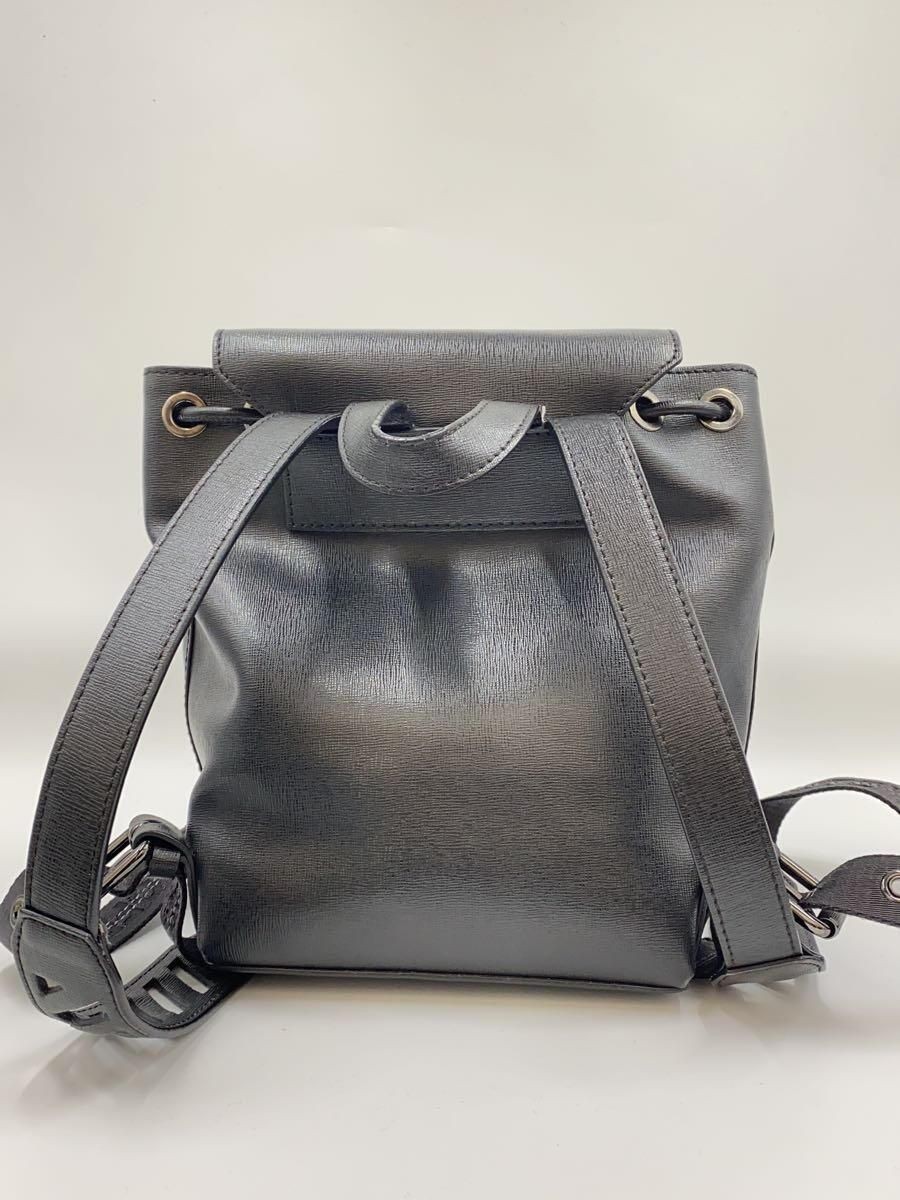 OFF-WHITE backpack rucksack leather BLKblack diag… - image 3