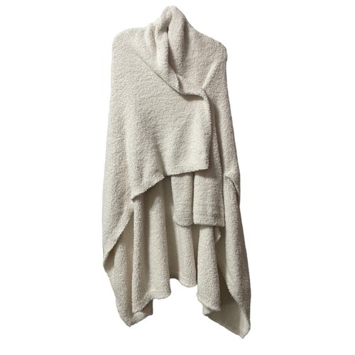 Barefoot Dreams Sweater Cardigan Wearable Throw White New - Picture 3 of 8