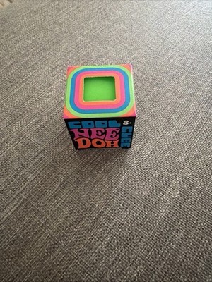 NEE DOH Cool Cube GREEN Fidget Sensory Squishy Toy NIB