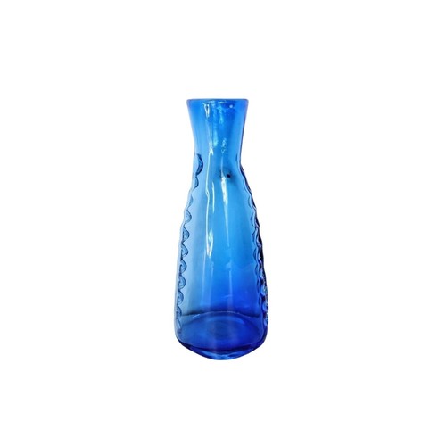 Blenko Aqua Blau Vintage Mundgeblasene Handarbeit Türkis Vase Hat Etikett - Bild 5 von 12