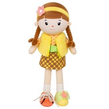 Jumbrace Soft Baby Doll Toys 16" Cuddly Educational 16 inches, Yellow