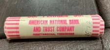 1972-P Original Bank Wrapped Roll Lincoln Memorial Cents-Free Shipping!
