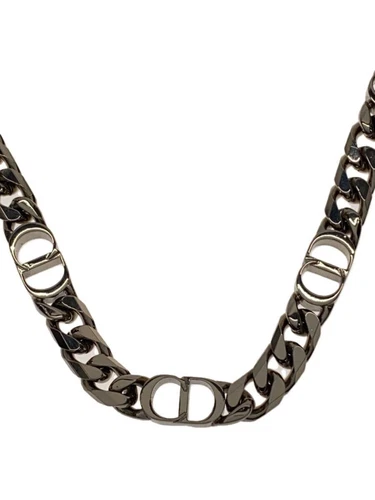 Collana uomo Christian Dior CD icona catena maglia N1574HOMMT D00 usata
