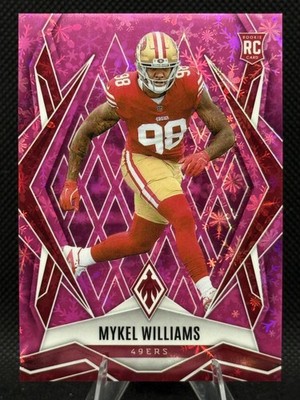 2025 Panini Phoenix #164 Mykel Williams Pink Winter Prizm #/299 San Francisco 49