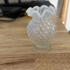 Vintage White Milk Glass Vase 5”