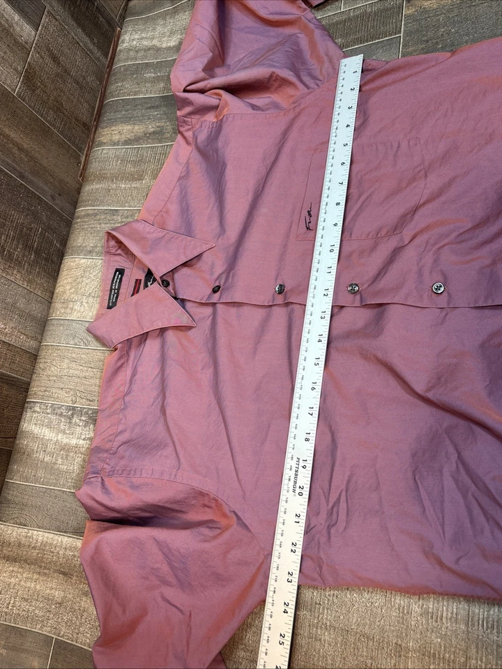 Camisa de vestir para hombre FUBU The Collection talla M 151/2 34/35 rosa botón delantero Foto 4 de 4