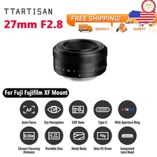 TTartisan 27mm F2.8 AF Lens For Fuji X Mount Cameras X-T10 X-T2 X-T30 X-T4 X-T30