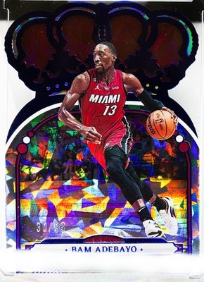 2022-23 Panini Crown Royale - Bam Adebayo /99 Blue Crystal #90