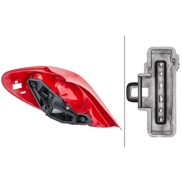 Hella Heckleuchte RüCkleuchte FüR Peugeot 207 207+ WA WC Hinten Rechts 6351.Y7-image