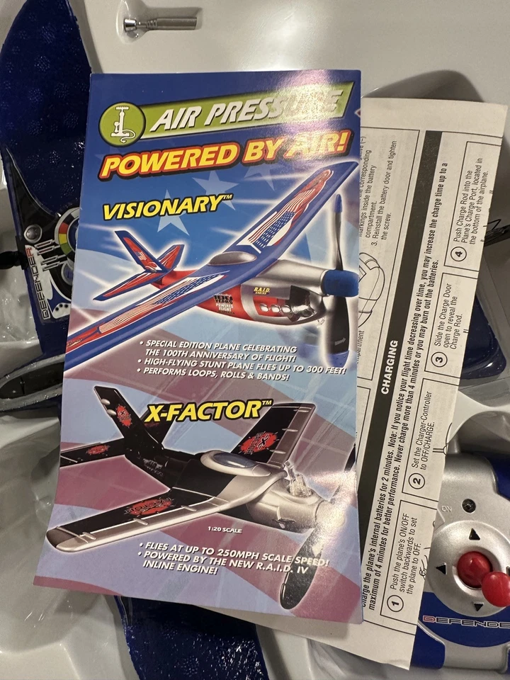 Vintage Air Hog Micro RC Plane Remote Controlled Defender Airplane(open box)blue - Image 3 of 4