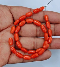 Italian Coral Undyed Beads Loose Gemstone Mediterranean Natural Red Coral Beads