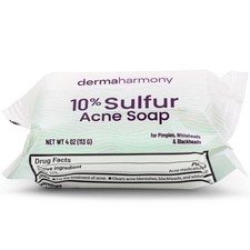 Dermaharmony 10 Sulfur Acne Bar Soap, 4 Ounce Pack of 1 , Yellow