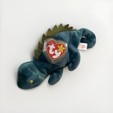 Ty Beanie Baby, Iggy Blue Green - MWMT, Iguana Stuffed Animal Toy Gift New W Tag