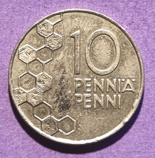 x Münze aus Finnland, 10 Pennia aus 2000 Umlaufmünze