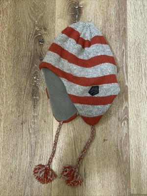 VTG Tommy Hilfiger winter hat tassle vintage 2006 US Ski Team Orange & Gray OS