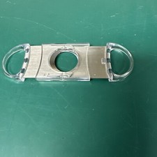 Big Ring Cigar Cutter Double Guillotine With Acrylic Trim. Pocket Size