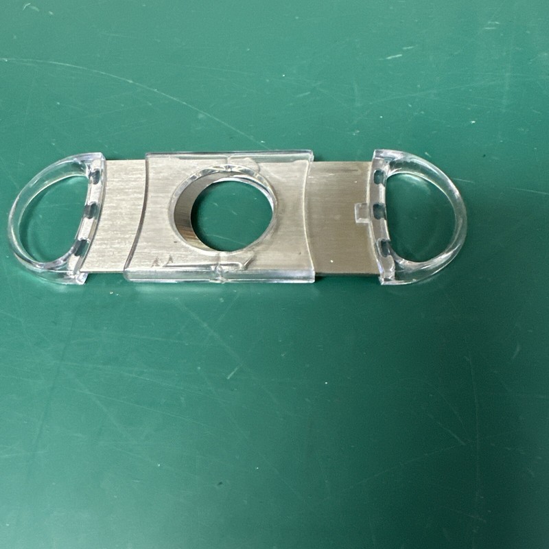 Big Ring Cigar Cutter Double Guillotine With Acrylic Trim. Pocket Size