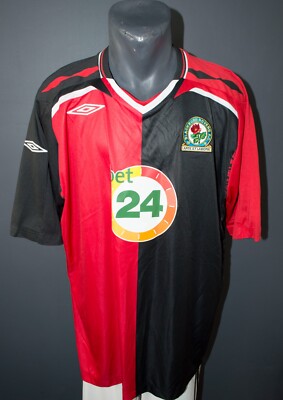Blackburn Rovers Jersey 2007/2008 Away Football Soccer Retro Mens