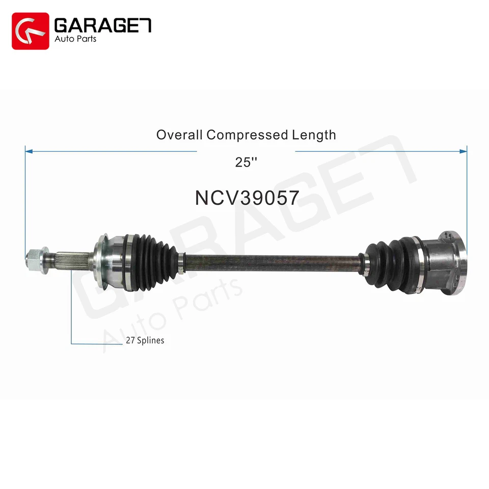 Conjunto de eje CV delantero izquierdo Infiniti Q50 Q60 2014 2015 2016 2017 2018-2022 Foto 2 de 4