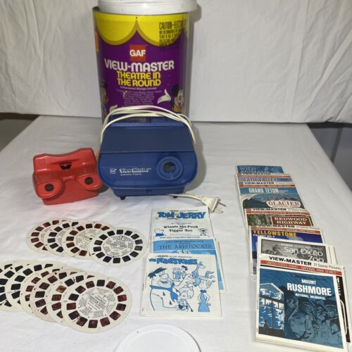 Vintage View-Master Projector (NO WORKS) 45+ Discs Disney & More READ DESCRIPTIO - Picture 1 of 14
