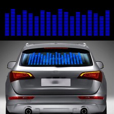 Blue Car Music Rhythm Led Flash Light Sticker Sound Activated Equalizer Lamp