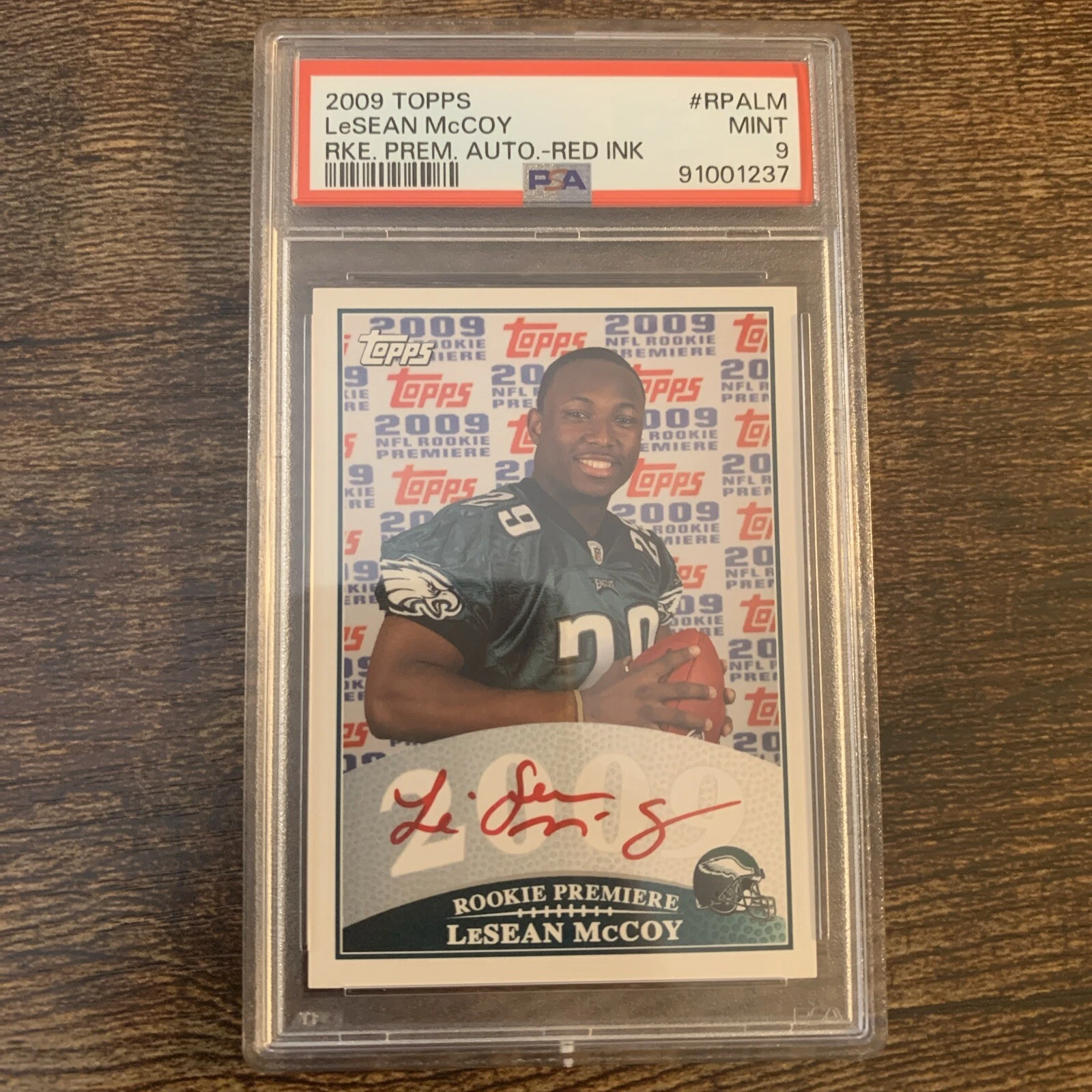 LeSean McCoy Topps Rookie Premiere Autographs #RPALM Red Ink