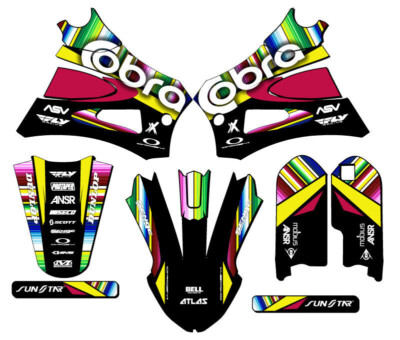 22-23 Jr / P3 Cx 50 Serape Schwarz Senge Grafiken Set Kompatibel Mit Cobra