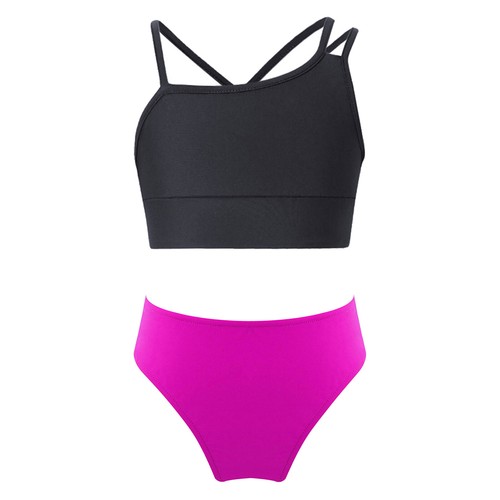 Kids Girls Bathing Suit For Workout Kids Girls 2Pcs Exercise Outfits Breathable - Picture 28 of 109