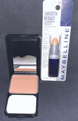 Maybelline Concealer MEDIUM BEIGE  & Cover Girl Natural Beige Liquid Powder  