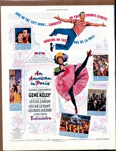 1951 An American in Paris Gene Kelly Original Vintage Movie Promo Ad