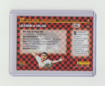 Carte Panini Calcio 2000 # M13 - AC Milan - Daniele Massaro - I Grandi Del Secolo